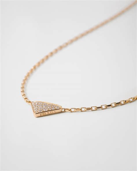 Gold/white Eternal Gold Eternal Mini Triangle Pendant 